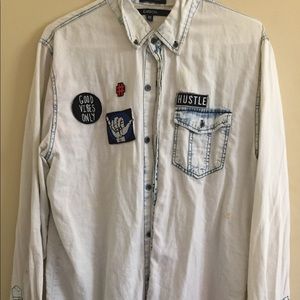 Patchy Faded Button Down